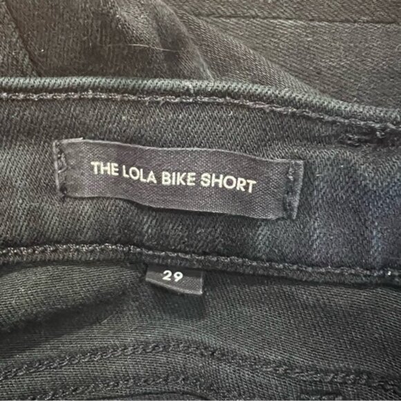Denim Forum Lola bike short black cutoffs jean shorts Sz 29 excellent condition - Picture 10 of 10